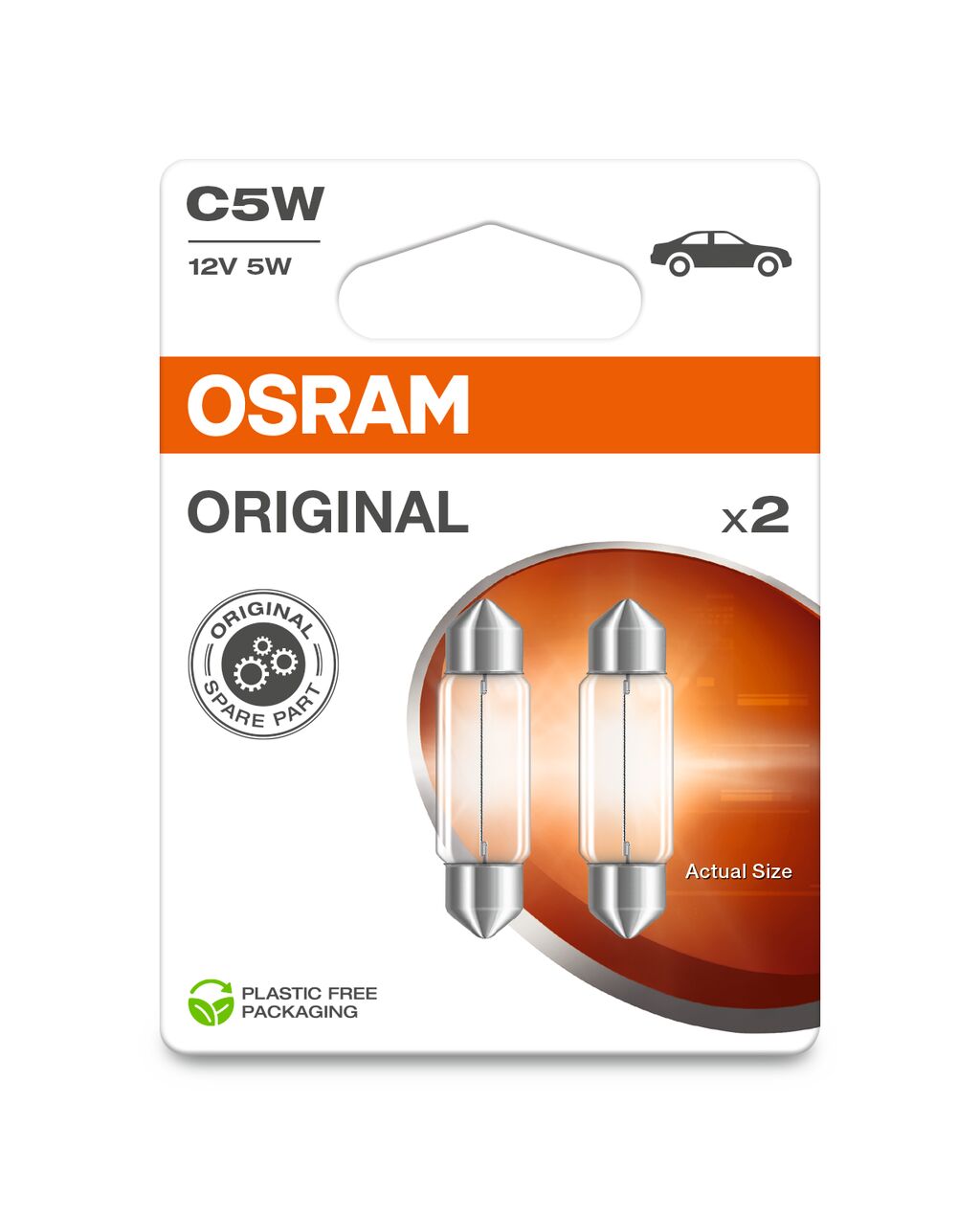 Лампа накаливания, фонарь освещения номерного знака - 6418-2BL ams-OSRAM